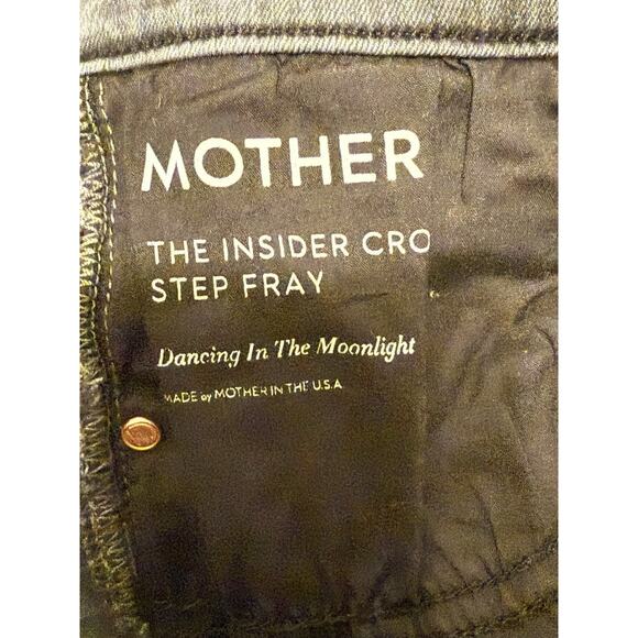Mother Jeans Womens 27 High Rise Insider Crop Step Fray Dancing In The Moonlight - Picture 3 of 10